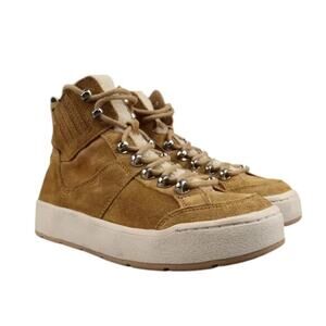 Marc Fisher Shoes Womens 5 Sneaker Boots High Top Leather Platform Mally Fashion